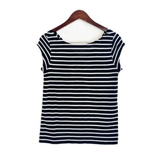 LOFT Striped Tie Back Tee